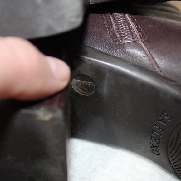 Vtg Enzo Angiolini womens boot size 8.5 brown leather chunky heel square toe 90s - Picture 9 of 12